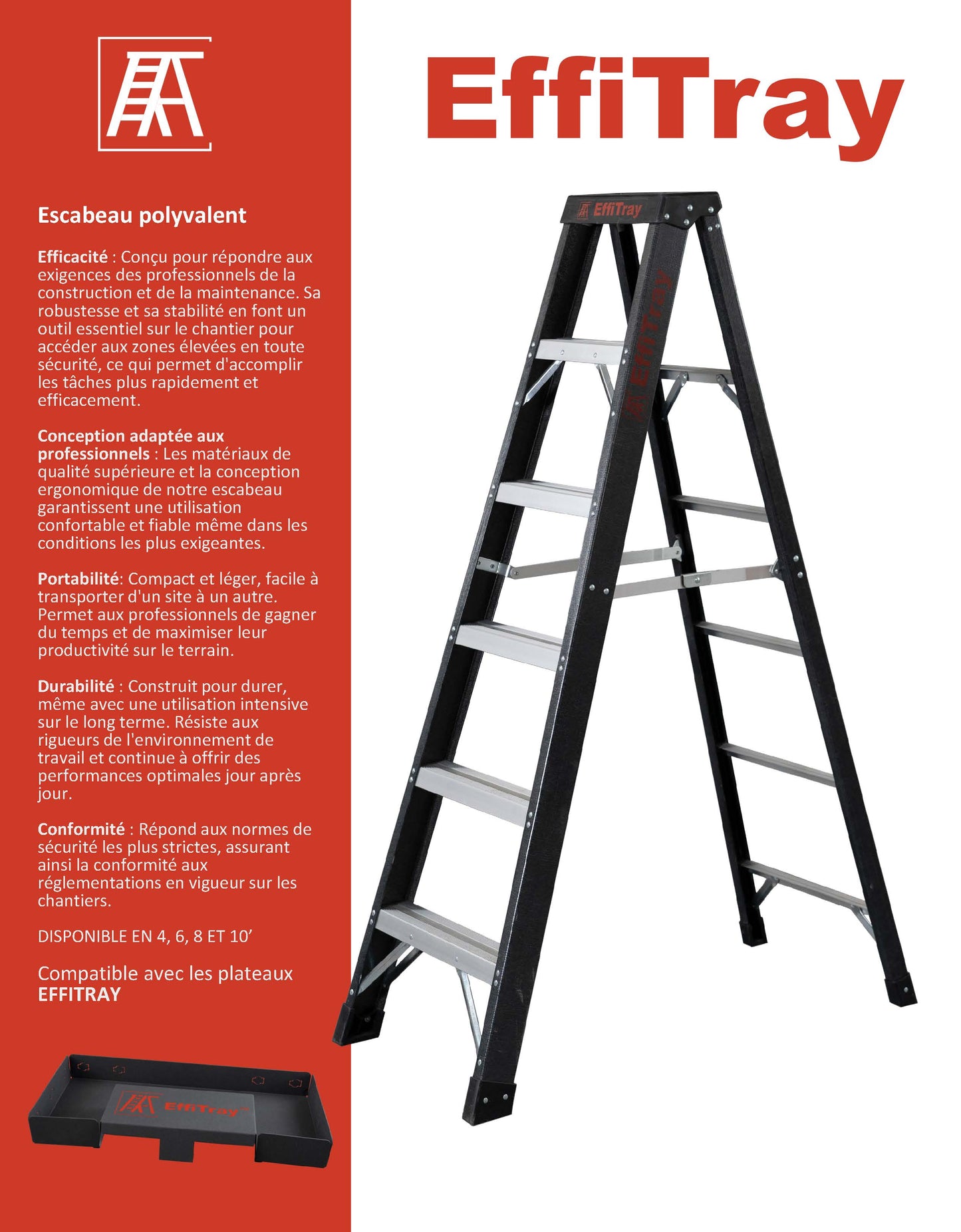 Escabeau Effitray 6 pieds - Effitray